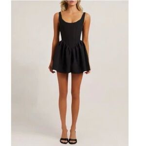 Sleek Black A-Line Mini Dress